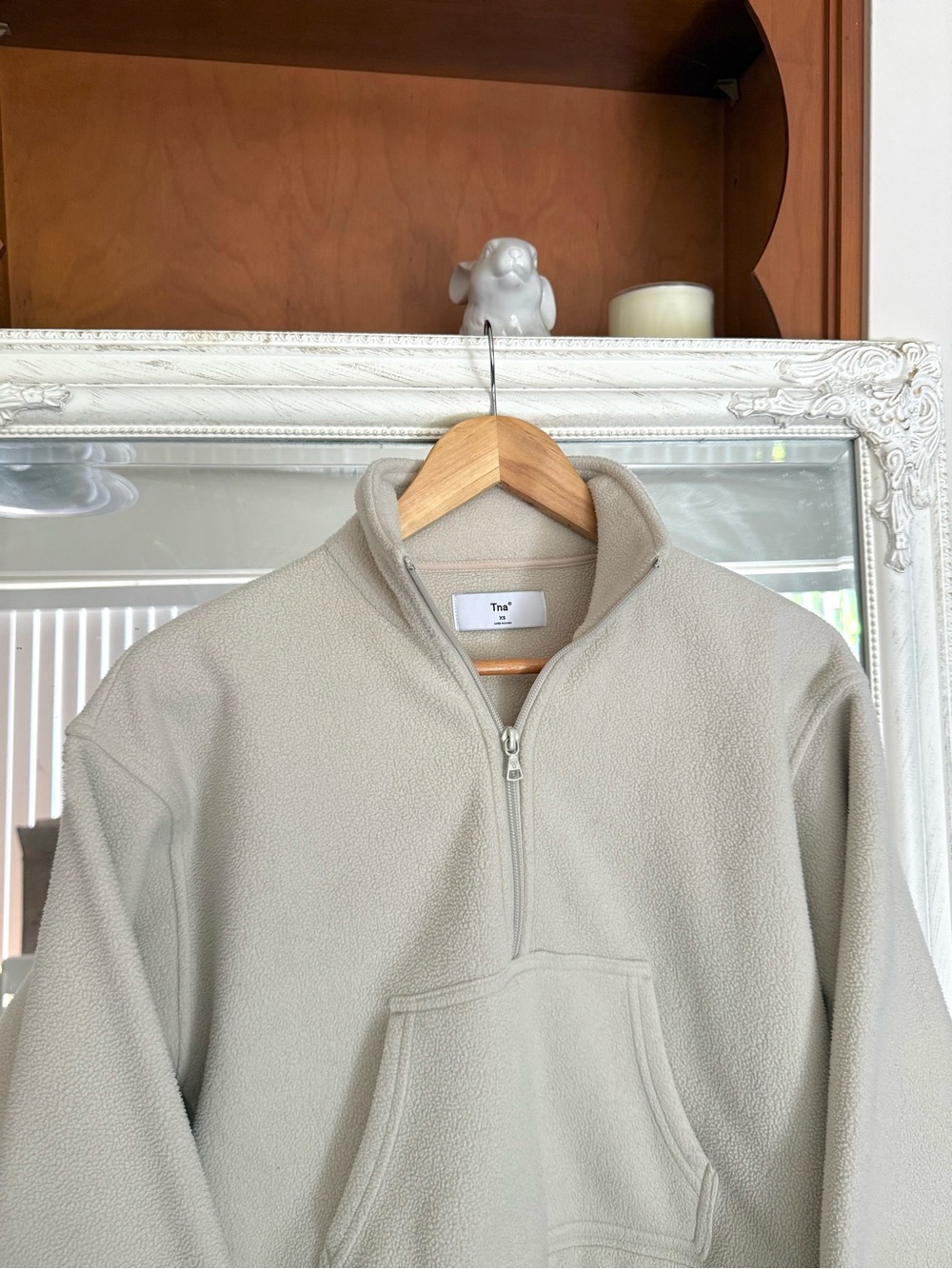 Aritzia TNA Polar Fleece Quarter Zip Crop Sweater - Picture 3 of 6